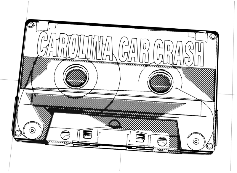 Cassette with Carolina Car Crash written on it