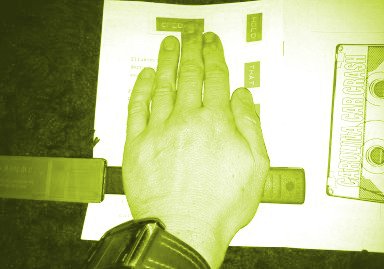 Stapling the fanzine together can be a hassle